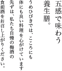 五感で味わう養生前菜。
